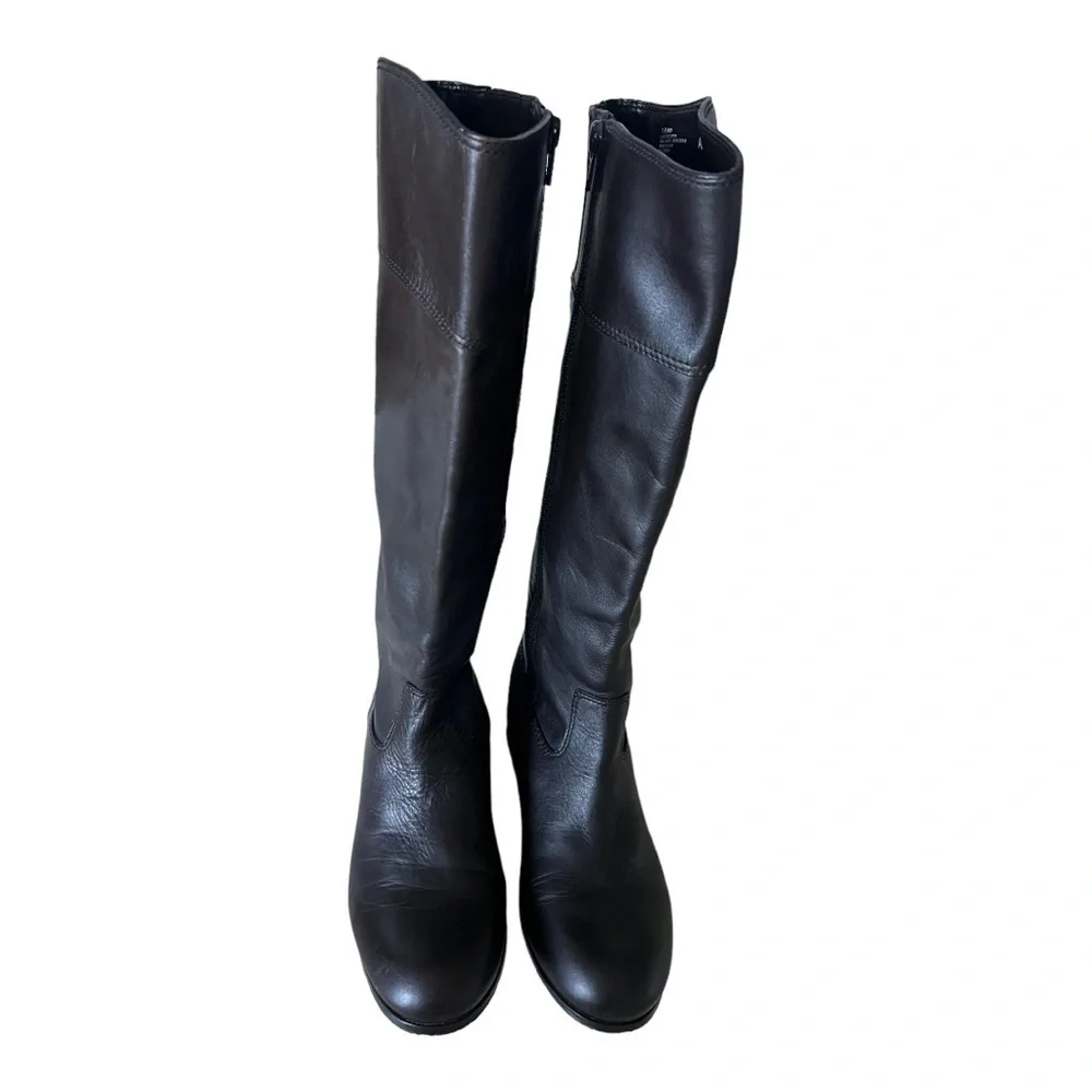 Arturo Chiang Brown Leather Knee High Boots Size 7.5MW